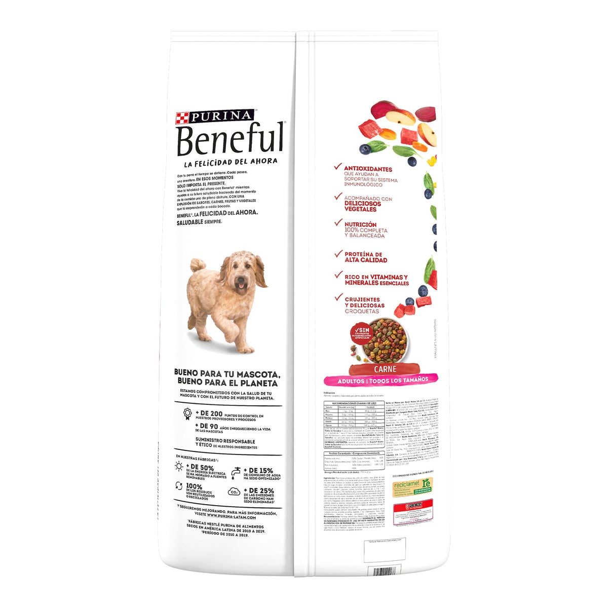Alimento para perro adulto Purina Beneful Original Carne 20 kg