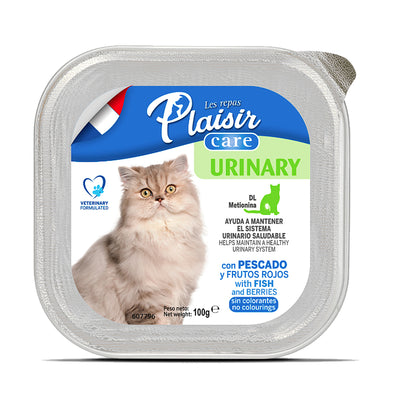 Caja de Alimento Húmedo para Gato Adulto Urinary Les Repas Plaisir Paté Pescado 12 Piezas de 100g