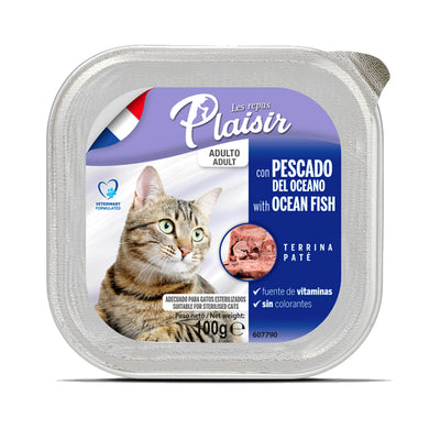 Caja de Alimento Húmedo para Gato Les Repas Plaisir Paté Pescado 12 Piezas de 100g