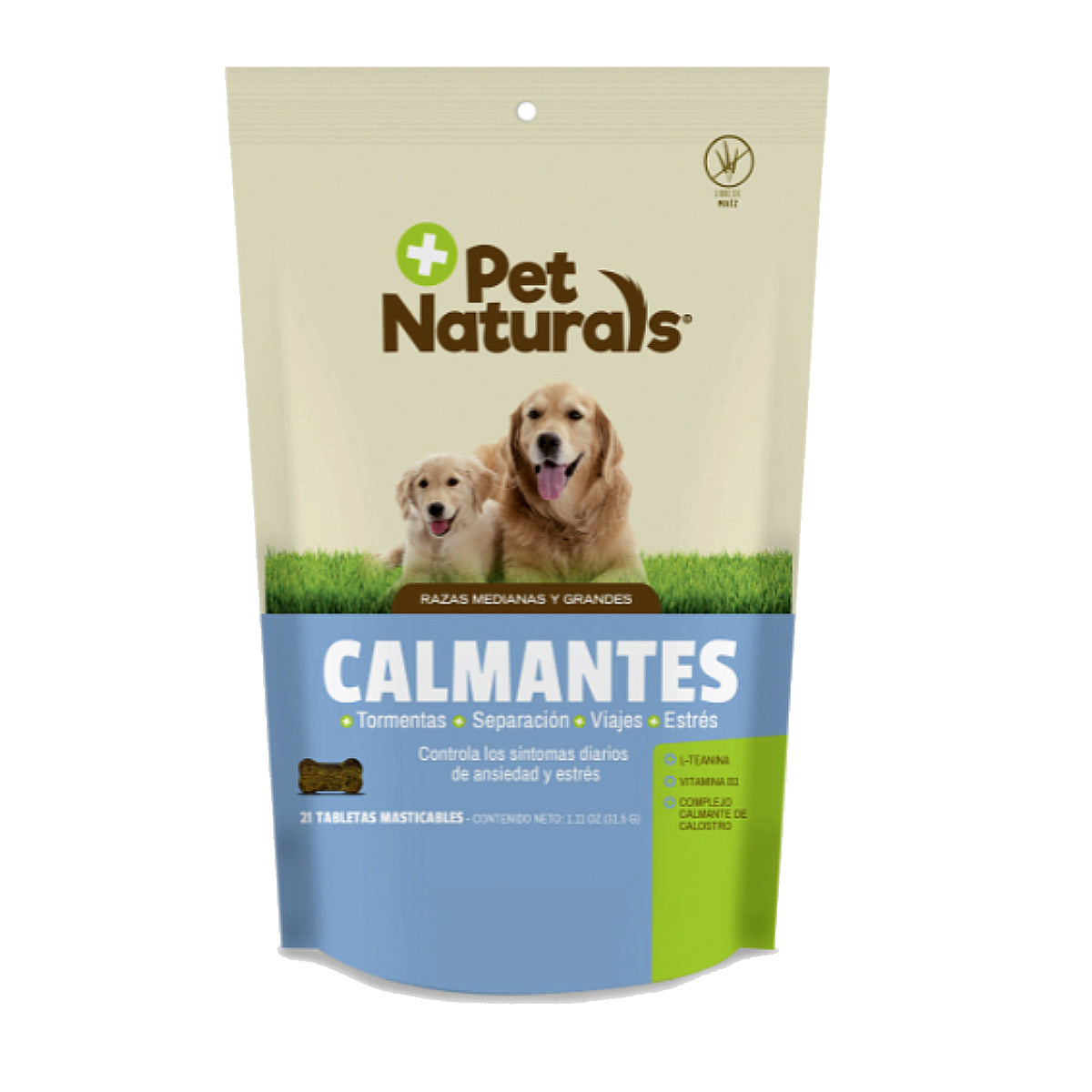 Tabletas Calming para Perros Medianos y Grandes Pet Naturals