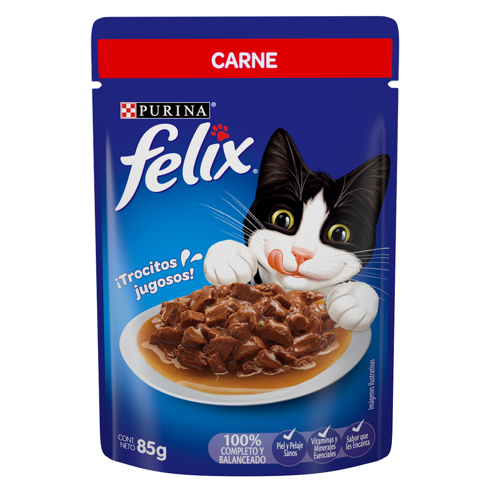 Alimento Húmedo para Gato Adulto Purina Felix Purina Felix Carne Salsa 85 g (Individual)