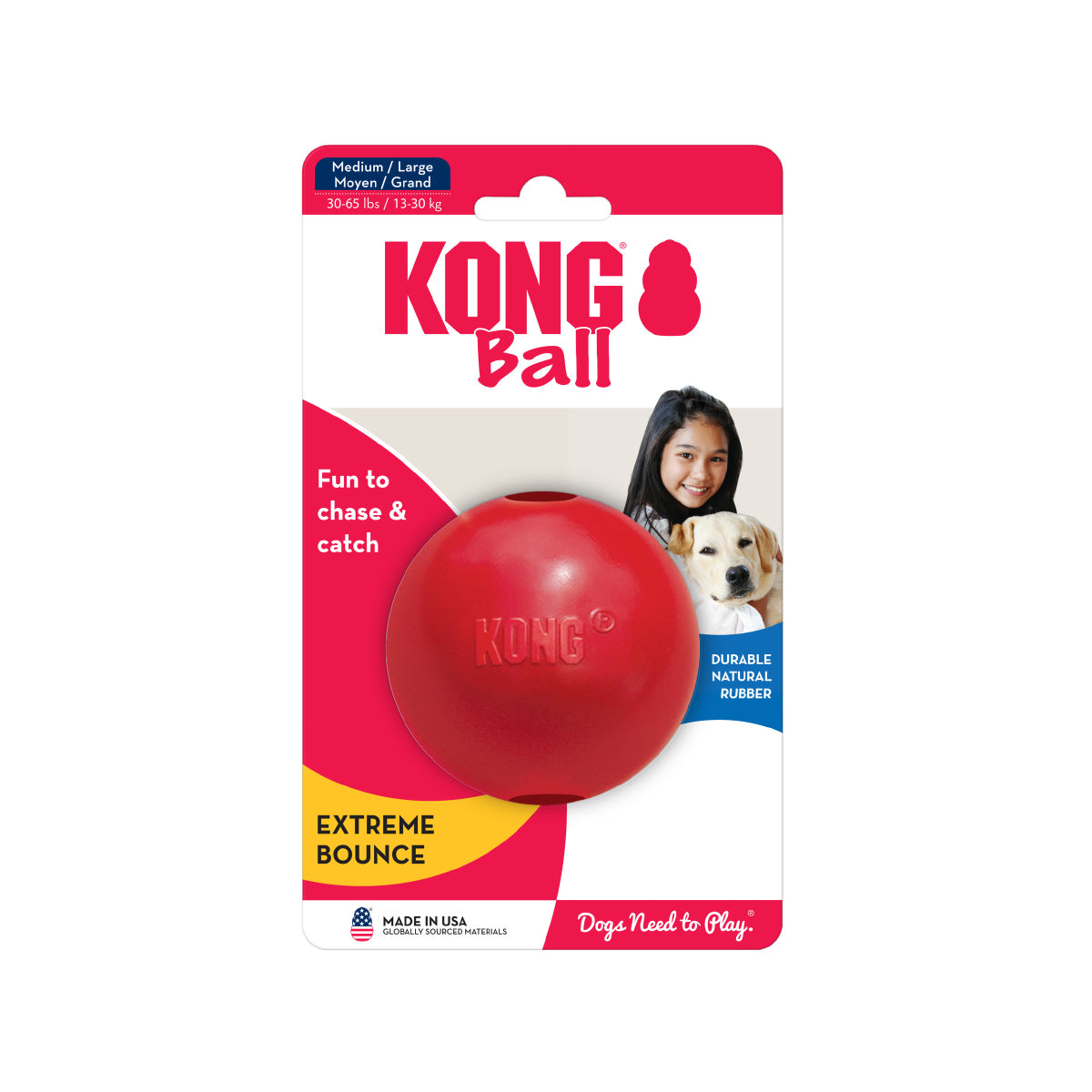 Pelota para perro Ball with Hole Kong