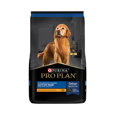 Alimento para Perro Adulto Senior Razas Medianas y Grandes Active Mind 7+ (Optiage) Purina Pro Plan 17.5 Kg Producto Dañado