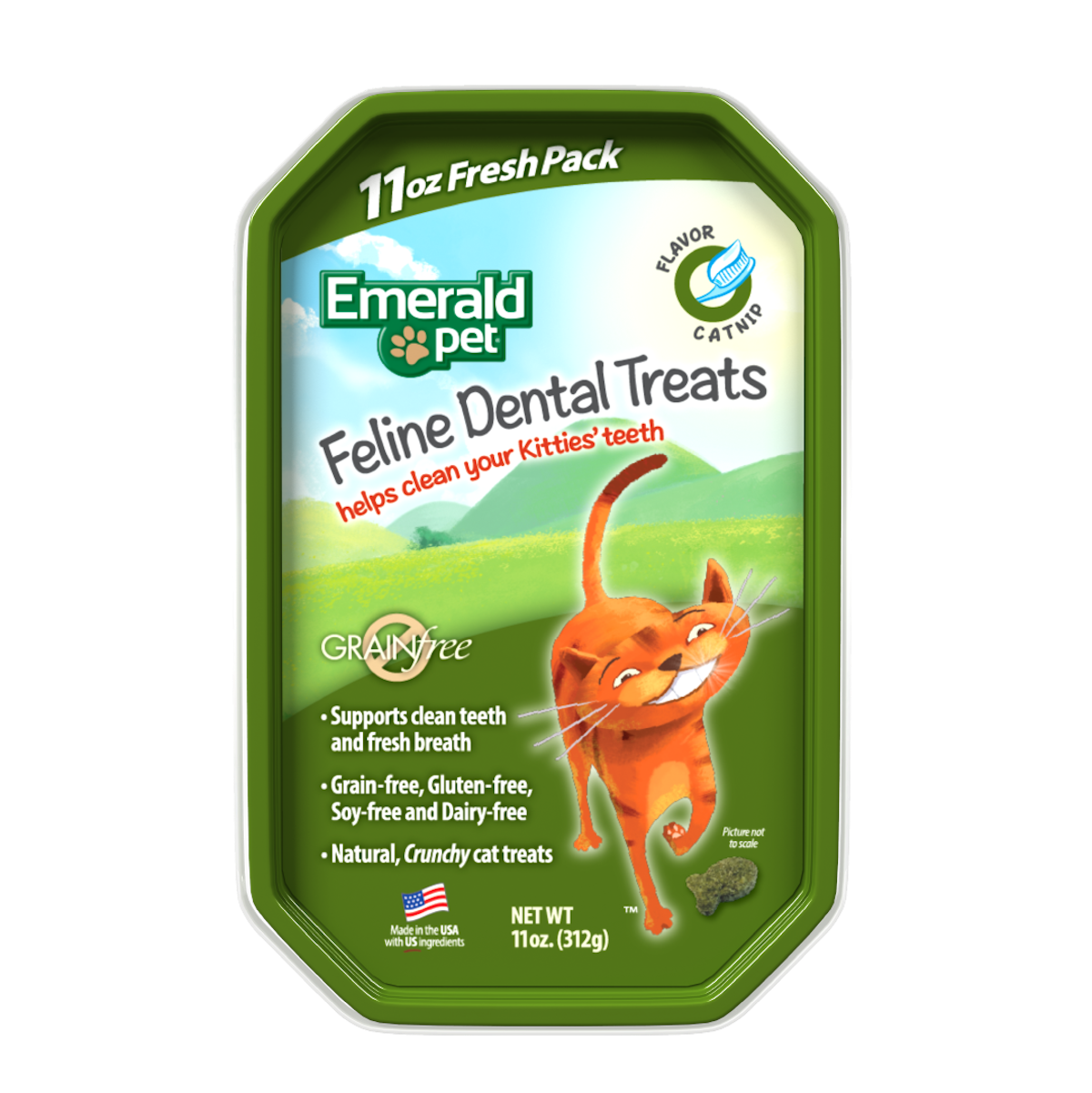 Premios Para Gatos Dental Treats Fresh Pack Sabor Catnip Emerald Pet