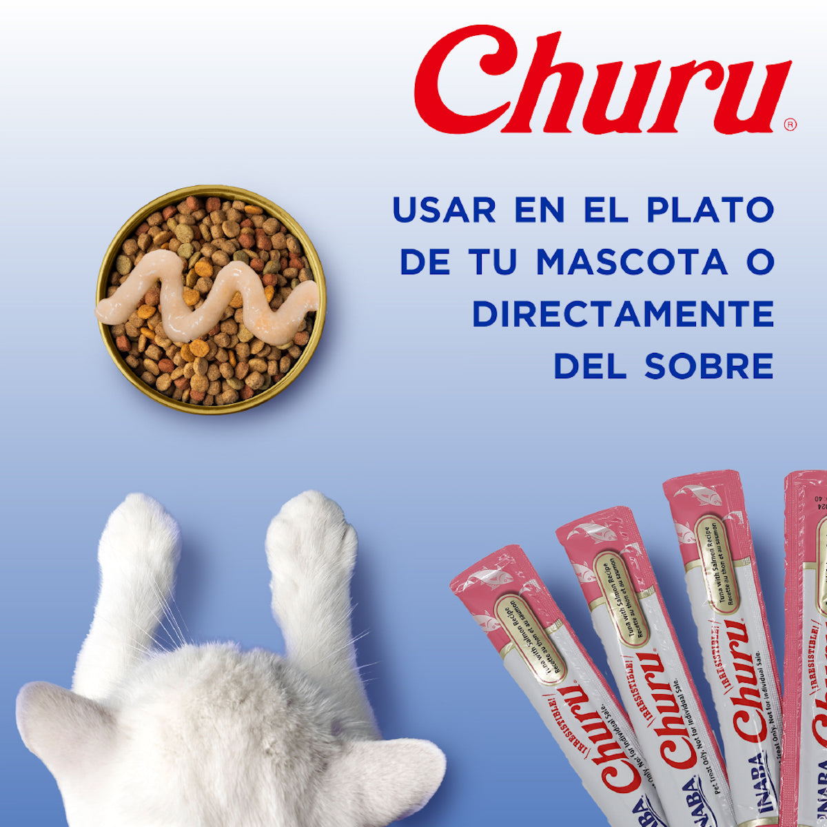 Premios para Gato Atún y Vieira Churu Inaba 4 Tubos 56 g