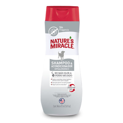 Shampoo y Acondicionador Hipoalergénico Para Perro Natures Miracle 473 ml