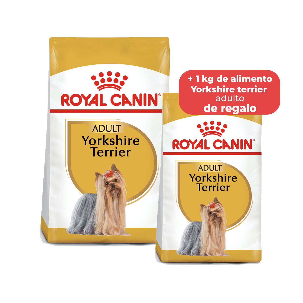 Alimento para Perro Adulto Yorkshire Terrier Royal Canin SPT 4.5 Kg + Yorshire Adulto 1 Kg