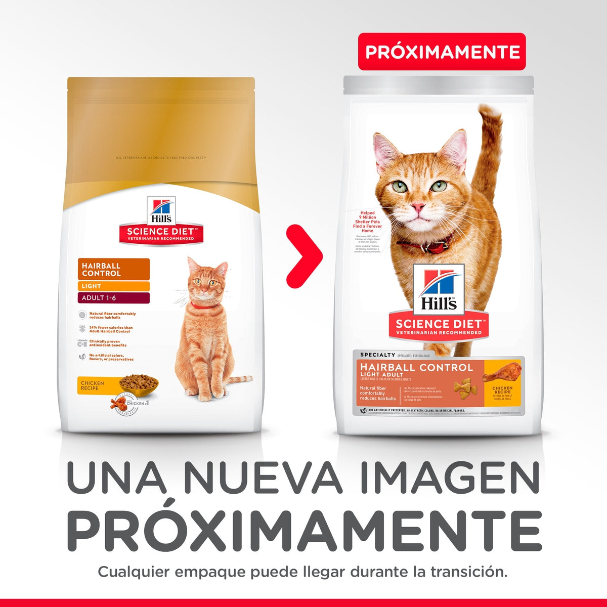 Alimento para Gato Hairball Control Light Hill's Science Diet