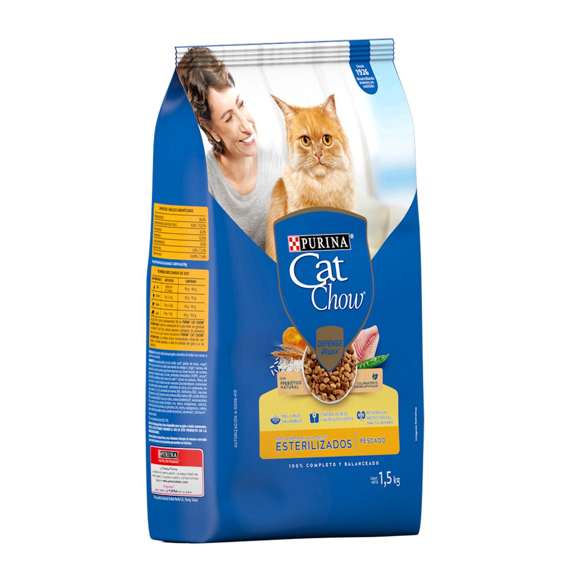 Purina Cat Chow Adultos Esterilizados Defense Plus Alimento Seco 1.5 Kg