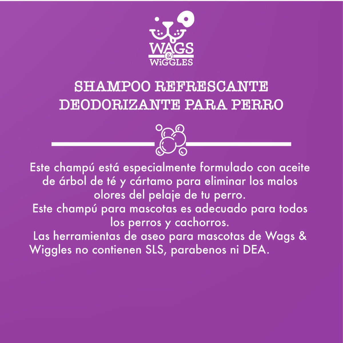 Shampoo Desodorante Refrescante para Perro Wags & Wiggles