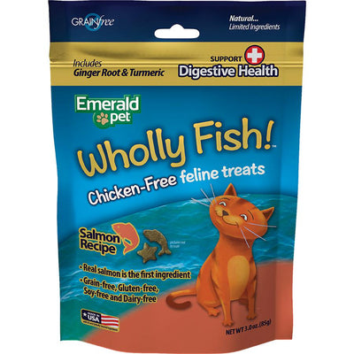 Premios Wholly Fish Digestive Health Salmón Emerald Pet