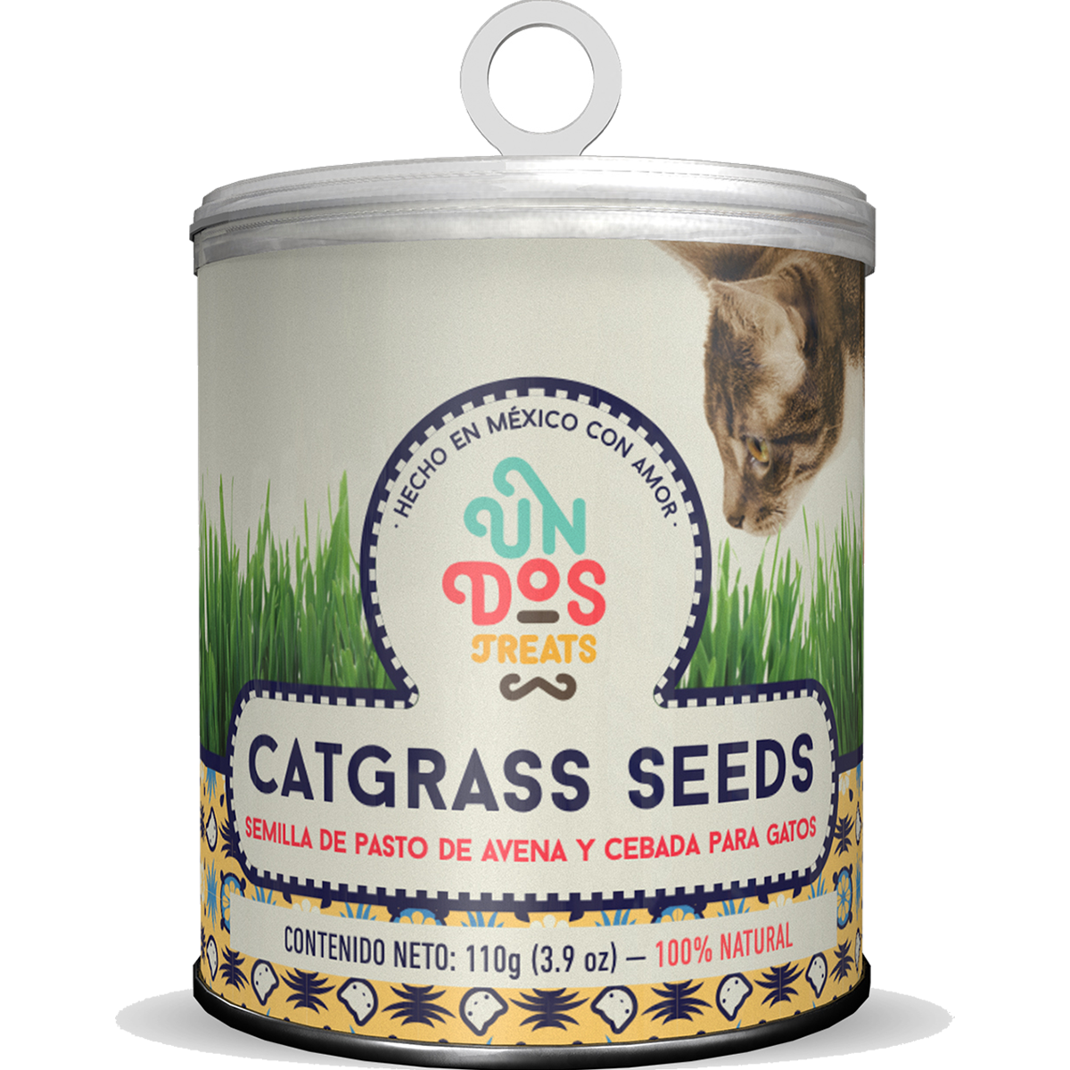 Catgrass Seeds Semillas de pasto Avena y Cebada para Gatos Un Dos Treats