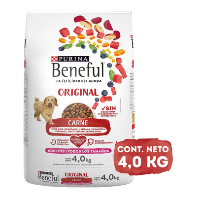 Alimento para Perro Adulto Todas las razas Purina Beneful Original con Carne 4 Kg