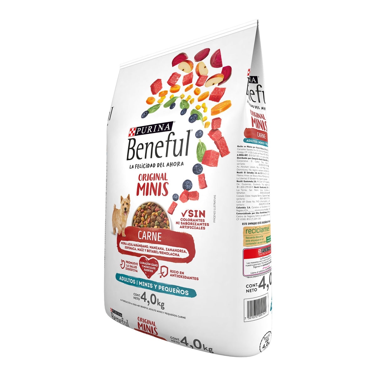 Purina Beneful Original Alimento Seco Adulto Razas Minis y Pequeñas Carne 4 kg