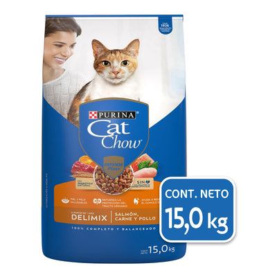 Purina Cat Chow Delimix Adultos con Defense Plus Alimento Seco 15 Kg