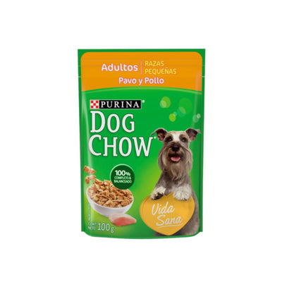 Purina Dog Chow Adulto Raza Pequeña Pavo y Pollo 20 Pouches Alimento Húmedo