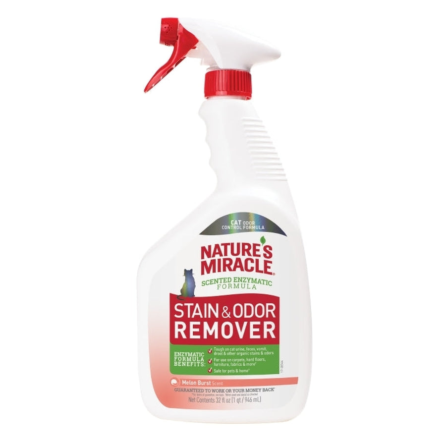 Spray removedor de manchas y olores para Gato Aroma Melón Natures Miracle