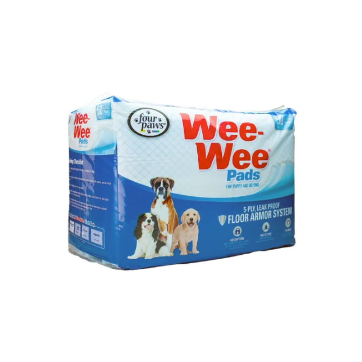 Tapete Entrenador Absorbente Wee Wee Desechable Four Paws 50 pzs