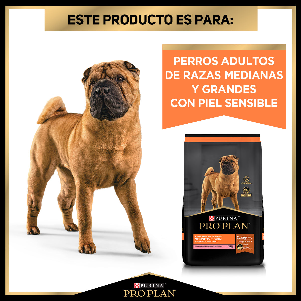 Alimento para Perro Purina Pro Plan Sensitive Skin Puppy con OptiDerma