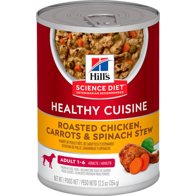 Alimento enlatado para Perro Adulto Healthy Cuisine Pollo, zanahorias y espinacas Hill's Science Diet (Individual)