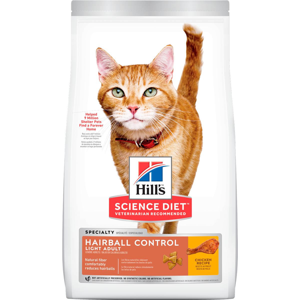 Alimento para Gato Hairball Control Light Hill's Science Diet