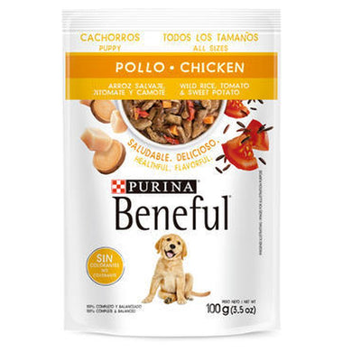 Purina Beneful Original Cachorro Todos los Tamaños Pollo y Arroz 20 Pouches Alimento Húmedo