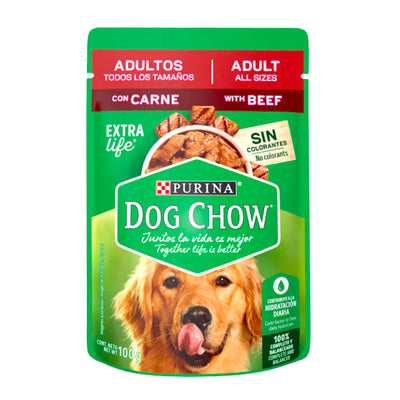 Alimento Húmedo para Adulto Todas las Razas Purina Dog Chow Carne 20 Pouches de 100 gr