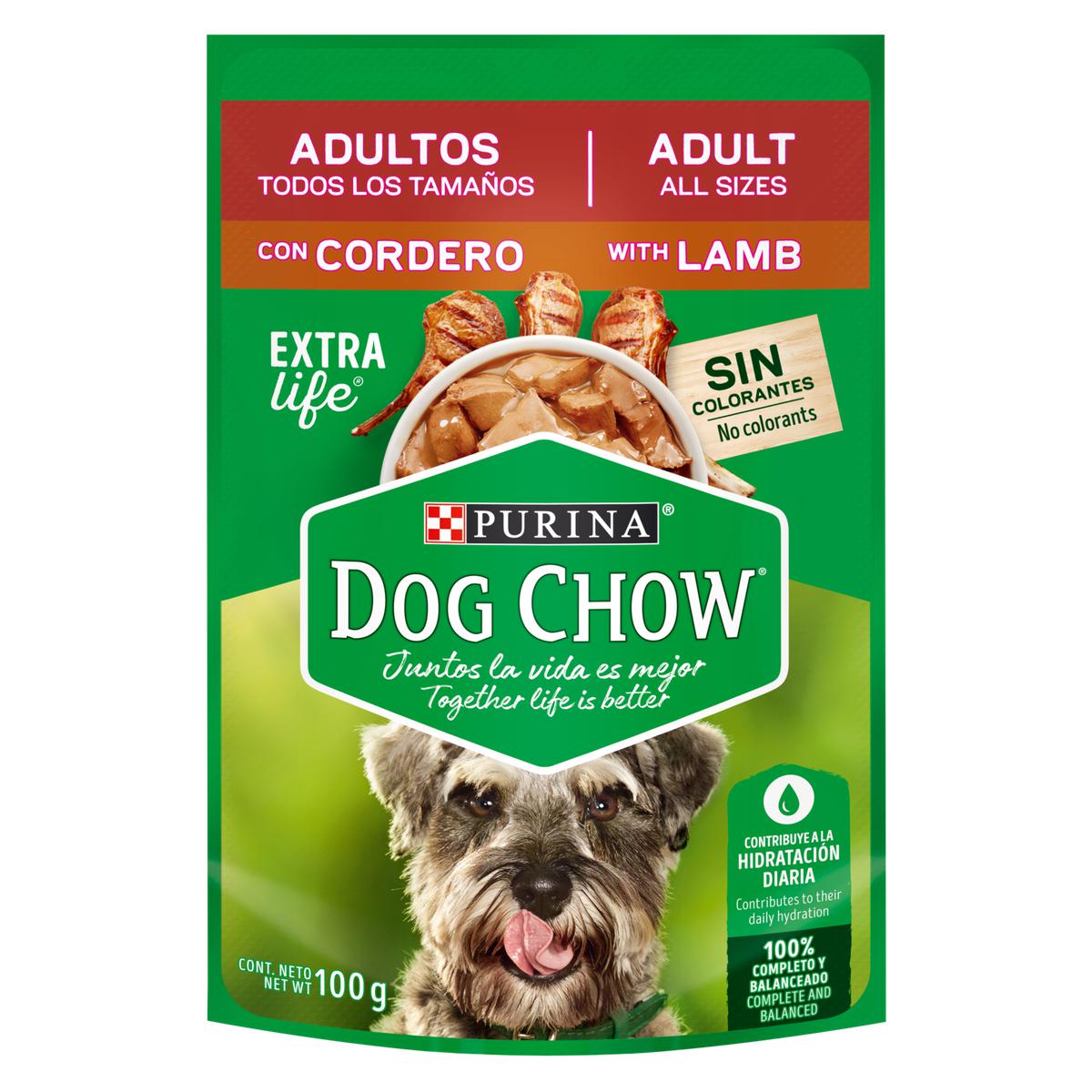Purina Dog Chow Adulto Cordero 20 Pouches Alimento Húmedo