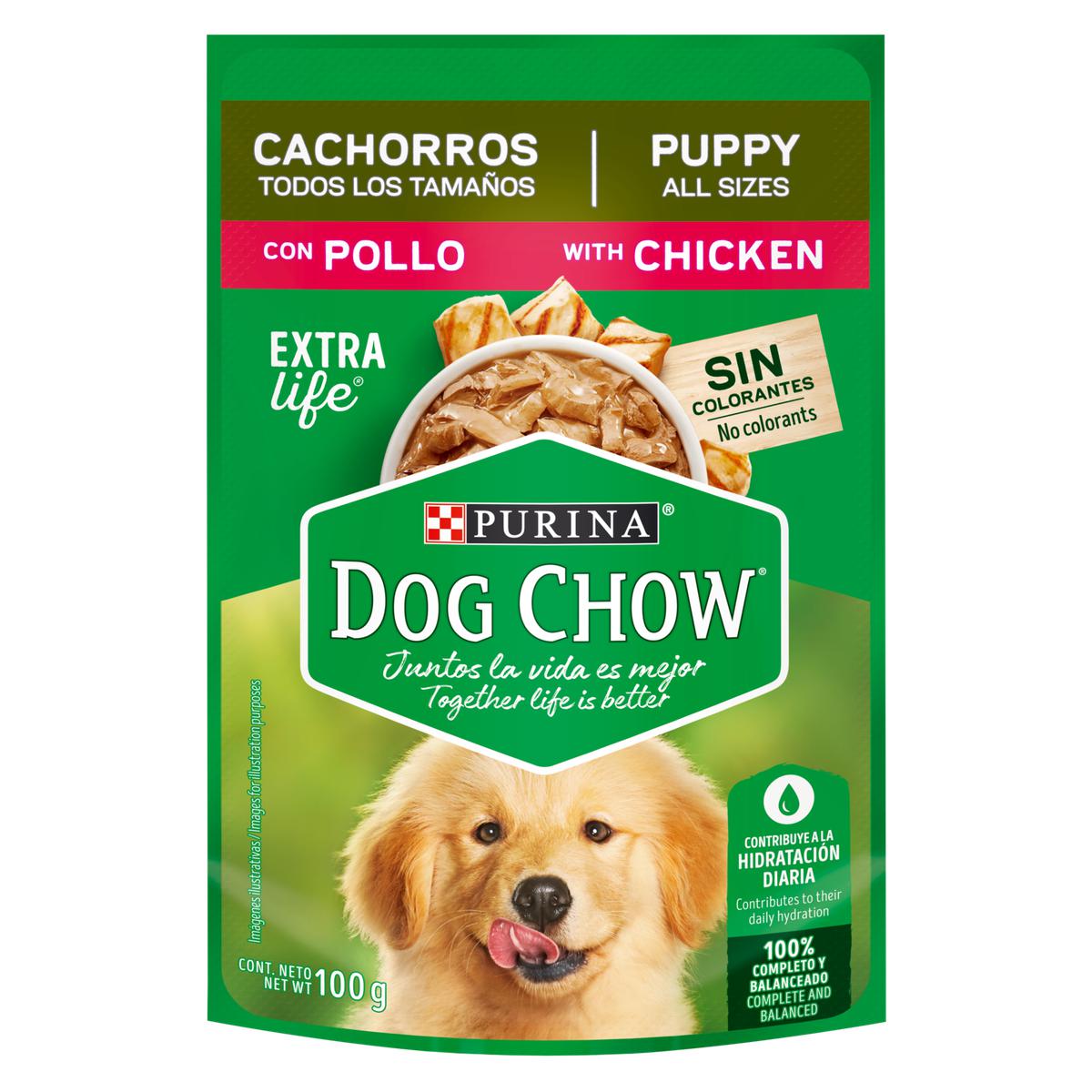 Purina Dog Chow Cachorros Pollo 20 Pouches Alimento Húmedo